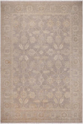 handmade Transitional Kafkaz Grey Lt. Green Hand Knotted RECTANGLE 100% WOOL area rug 9X12