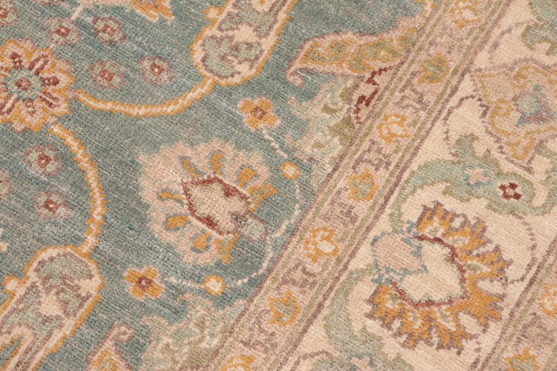 handmade Traditional Kafkaz Green Beige Hand Knotted RECTANGLE 100% WOOL area rug 5 x 7