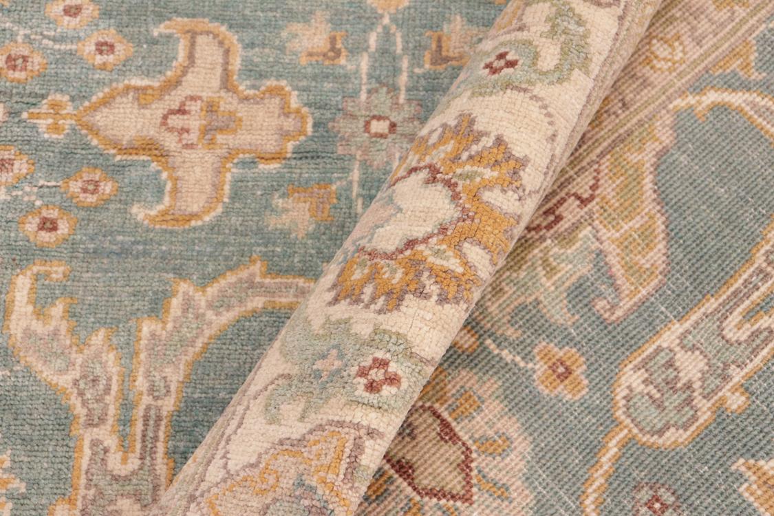 handmade Traditional Kafkaz Green Beige Hand Knotted RECTANGLE 100% WOOL area rug 5 x 7