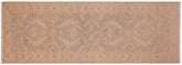 handmade Transitional Kafkaz Grey Beige Hand Knotted RUNNER 100% WOOL area rug 3' x 9'