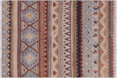 handmade Geometric Kurjean Beige Brown Hand Knotted RECTANGLE 100% WOOL area rug 3x5