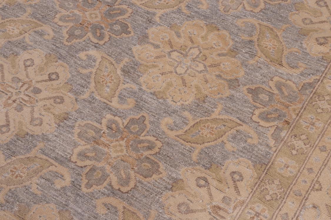 handmade Traditional Kafkaz Gray Beige Hand Knotted RECTANGLE 100% WOOL area rug 9 x 12