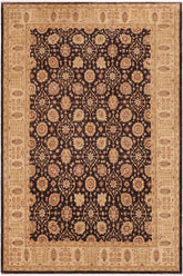 handmade Traditional Kafkaz Aubergine Beige Hand Knotted RECTANGLE 100% WOOL area rug 10X14