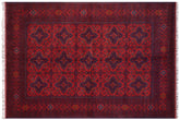 handmade Tribal Biljik Khal Mohammadi Red Blue Hand Knotted RECTANGLE 100% WOOL area rug 6x10