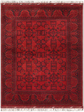 handmade Tribal Biljik Khal Mohammadi Drk. Red Drk. Blue Hand Knotted RECTANGLE 100% WOOL area rug 5x6