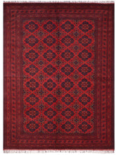 handmade Tribal Biljik Khal Mohammadi Red Blue Hand Knotted RECTANGLE 100% WOOL area rug 7x10