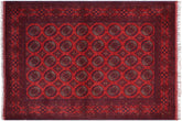 handmade Geometric Khal Muhamm Red Blue Hand Knotted RECTANGLE 100% WOOL area rug 5' x 7'