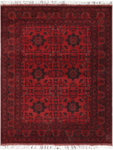 handmade Tribal Biljik Khal Mohammadi Red Blue Hand Knotted RECTANGLE 100% WOOL area rug 5x6