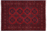 handmade Tribal Biljik Khal Mohammadi Red Blue Hand Knotted RECTANGLE 100% WOOL area rug 4x6