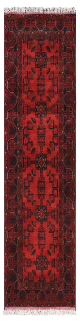 handmade Tribal Biljik Khal Mohammadi Red Blue Hand Knotted RUNNER 100% WOOL Runner 3x9