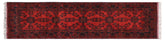 handmade Geometric Khal Muhamm Red Blue Hand Knotted RUNNER 100% WOOL area rug 3' x 9'