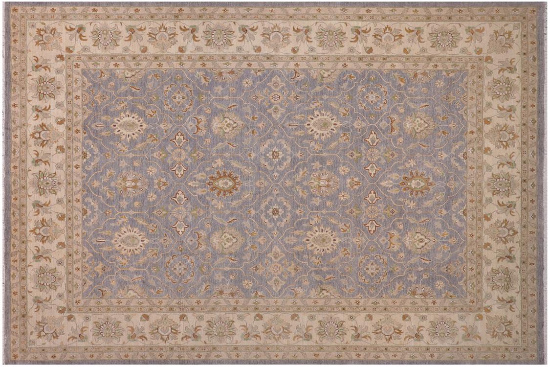handmade Traditional Kafkaz Gray Beige Hand Knotted RECTANGLE 100% WOOL area rug 10 x 14