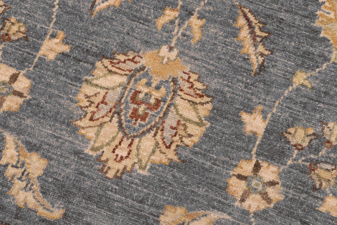 handmade Traditional Kafkaz Blue Gray Hand Knotted RECTANGLE 100% WOOL area rug 9 x 12