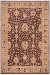 handmade Traditional Kafkaz Brown Gold Hand Knotted RECTANGLE 100% WOOL area rug 10X14