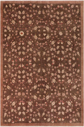 handmade Transitional Kafkaz Brown Rust Hand Knotted RECTANGLE 100% WOOL area rug 10X14
