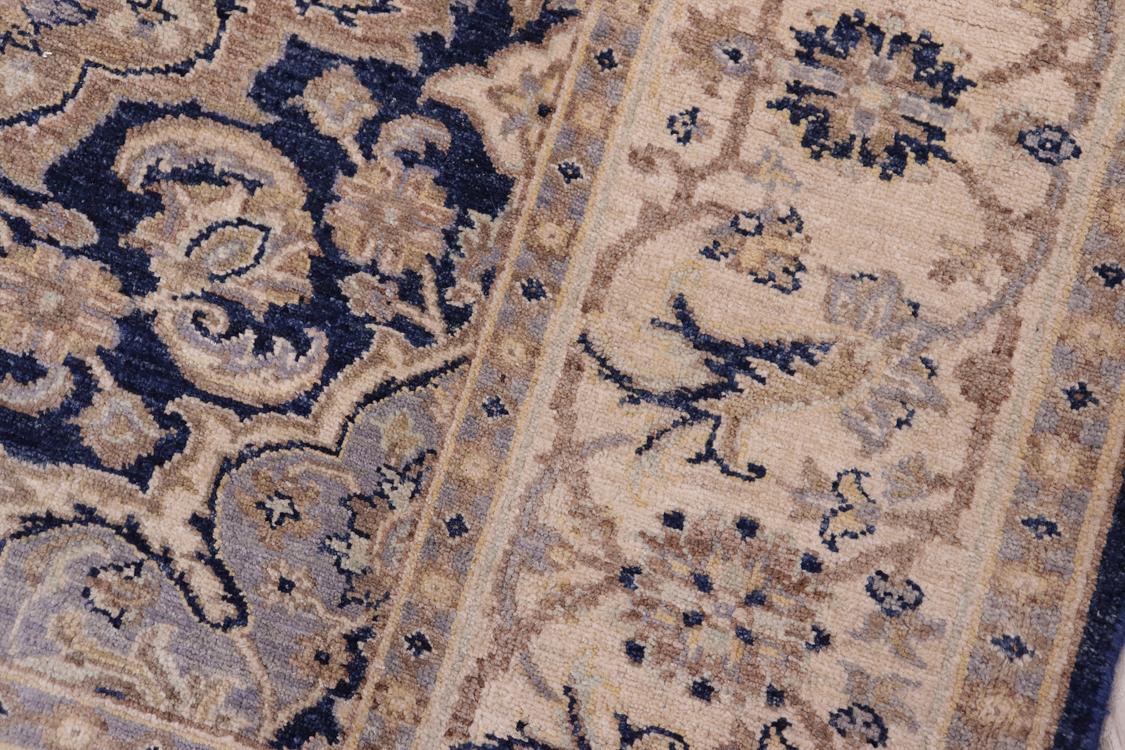 handmade Traditional Kafkaz Blue Beige Hand Knotted RECTANGLE 100% WOOL area rug 6 x 9