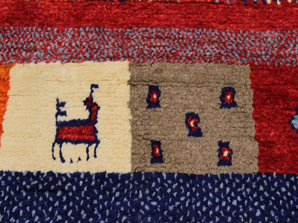 handmade Modern Moroccan Rust Blue Hand Knotted RECTANGLE 100% WOOL area rug 9x12