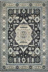 handmade Geometric Mamluk Black Beige Hand Knotted RECTANGLE 100% WOOL area rug 9 x 12