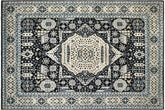 handmade Geometric Mamluk Black Beige Hand Knotted RECTANGLE 100% WOOL area rug 9 x 12