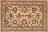 handmade Traditional Kafkaz Beige Tan Hand Knotted RECTANGLE 100% WOOL area rug 10x14