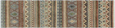 handmade Geometric Kurjean Brown Beige Hand Knotted RUNNER 100% WOOL area rug 3x10