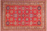 handmade Geometric Super Kazak Red Beige Hand Knotted RECTANGLE 100% WOOL area rug 8' x 10'