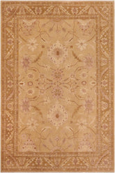 handmade Traditional Kafkaz Gold Brown Hand Knotted RECTANGLE 100% WOOL area rug 10X14