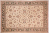 handmade Traditional Kafkaz Beige Green Hand Knotted RECTANGLE 100% WOOL area rug 10x14
