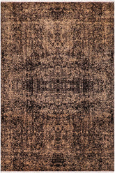 handmade Modern Modern Black Beige Hand Knotted RECTANGLE 100% WOOL area rug 9X12