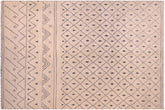 handmade Geometric Berjusta Beige Gray Hand Knotted RECTANGLE 100% WOOL area rug 8' x 10'
