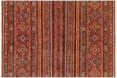 handmade Geometric Kurjean Red Blue Hand Knotted RECTANGLE 100% WOOL area rug 6x8