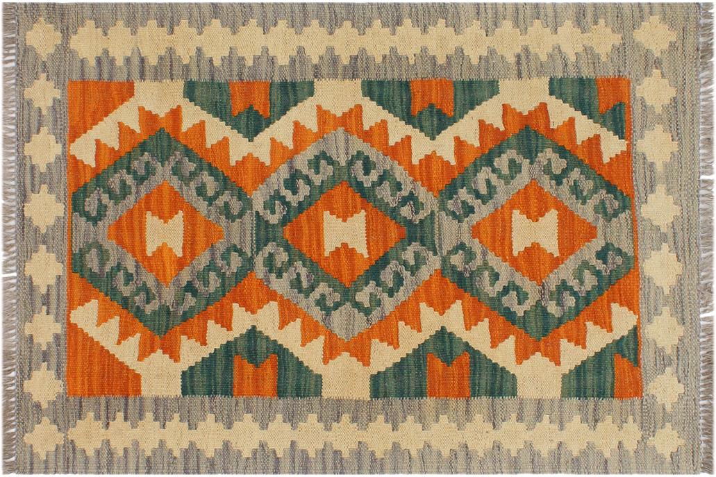 Flat Weave Kilim, Antique, Navaho, Vintage, Handmade, Geometric Kilim Rust Purple Hand-Woven Rectangle 100% Wool Area Rug 2 x 3