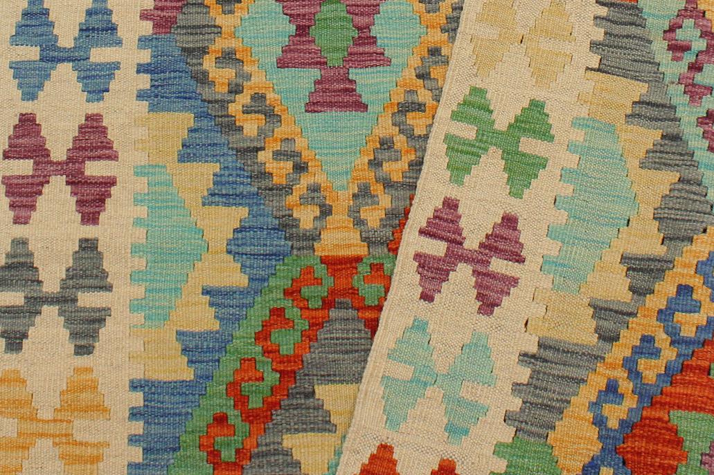 Flat Weave Kilim, Antique, Navaho, Vintage, Handmade, Geometric Kilim Rust Beige Hand-Woven Rectangle 100% Wool Area Rug 3 x 5
