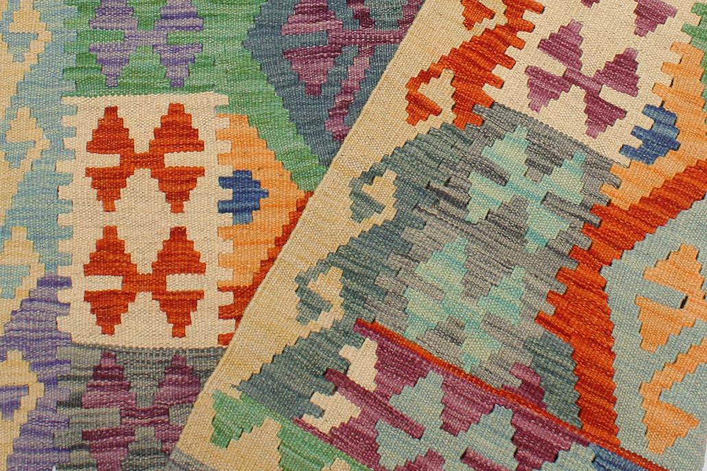 Flat Weave Kilim, Antique, Navaho, Vintage, Handmade, Geometric Kilim Rust Gold Hand-Woven Rectangle 100% Wool Area Rug 3 x 5