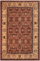 handmade Traditional Lahore Rust Gold Hand Knotted RECTANGLE 100% WOOL area rug 10'X14'