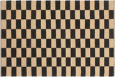handmade Modern Kilim Beige Black Hand-Woven RECTANGLE 100% WOOL area rug 4 x 6