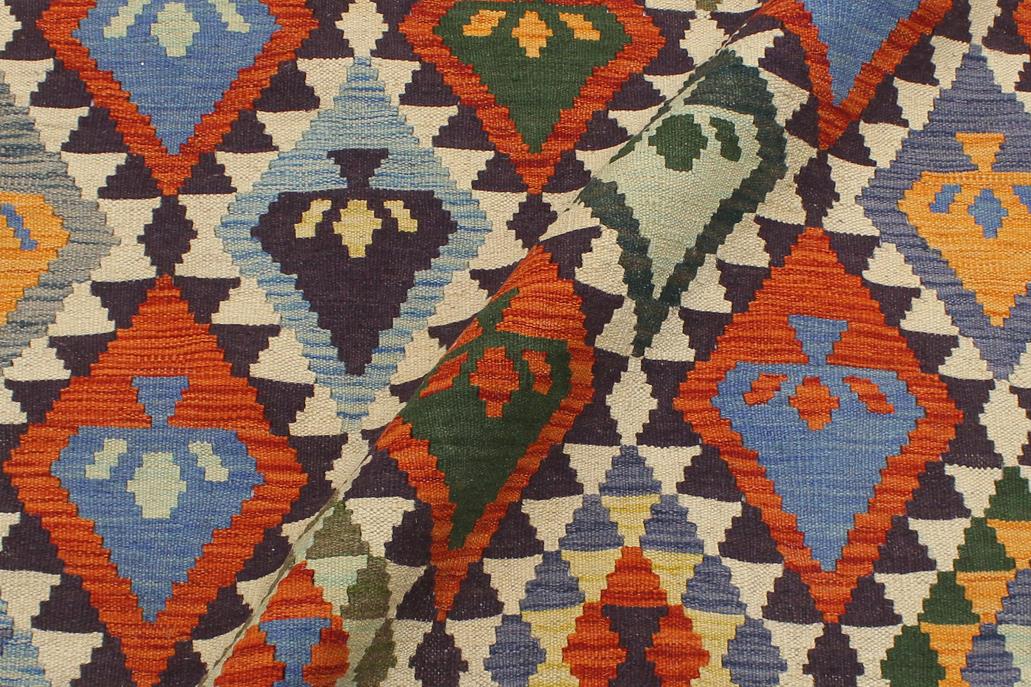 Flat Weave Kilim, Antique, Navaho, Vintage, Handmade, Geometric Kilim Beige Green Hand-Woven Rectangle 100% Wool Area Rug 5 x 6