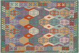 Retro Turkish Kilim Florence Hand-Woven Wool Rug - 5'9'' x 7'7''