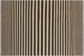 handmade Modern Kilim Beige Black Hand-Woven RECTANGLE 100% WOOL area rug 6 x 8