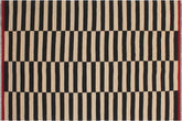 handmade Modern Kilim Beige Black Hand-Woven RECTANGLE 100% WOOL area rug 6 x 8