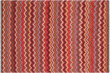Chic Turkish Kilim Alecia Hand-Woven Wool Rug - 5'1'' x 6'8''