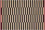 Flat Weave Kilim, Antique, Navaho, Vintage, Handmade, Modern Kilim Beige Black Hand-Woven Rectangle 100% Wool Area Rug 6 x 8