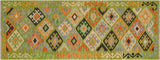 Retro Turkish Kilim Tess Hand-Woven Wool Runner - 2'8'' x 7'11''
