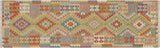Bohemian Turkish Kilim Odilia Hand-Woven Wool Runner - 2'7'' x 9'8''