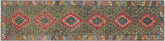 Flat Weave Kilim Antique Navaho Vintage handmade Geometric Kilim Gray Red Hand-Woven Runner 100% Wool Area Rug 3x10