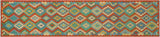 Rustic Turkish Kilim Candace Hand-Woven Wool Runner - 2'8'' x 13'1''