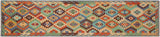 Retro Turkish Kilim Lavinia Hand-Woven Wool Runner - 2'8'' x 12'10''