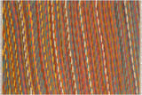 Flat Weave Kilim, Antique, Navaho, Vintage, Handmade, Modern Kilim Rust Blue Hand-Woven Rectangle 100% Wool Area Rug 6 x 8