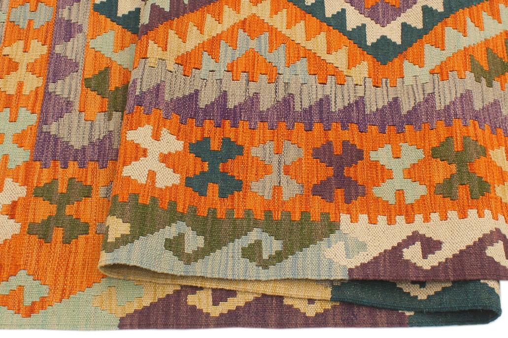 Flat Weave Kilim, Antique, Navaho, Vintage, Handmade, Geometric Kilim Rust Beige Hand-Woven Rectangle 100% Wool Area Rug 5 x 6