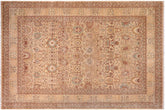 handmade Traditional Design Gold Lt. Gold Hand Knotted RECTANGLE 100% WOOL area rug 10' x 14'